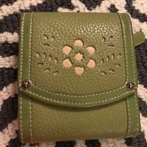 Green Brighton Wallet with Flowers